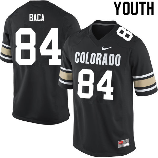 Youth #84 Clayton Baca Colorado Buffaloes College Football Jerseys Sale-Home Black - Click Image to Close
